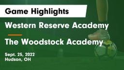 Western Reserve Academy vs The Woodstock Academy Game Highlights - Sept. 25, 2022