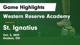 Western Reserve Academy vs St. Ignatius  Game Highlights - Oct. 5, 2022