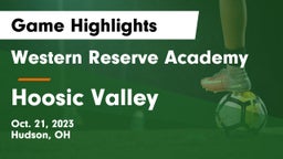 Western Reserve Academy vs Hoosic Valley  Game Highlights - Oct. 21, 2023