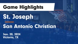 St. Joseph  vs San Antonio Christian  Game Highlights - Jan. 20, 2024