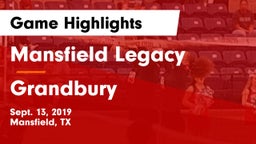 Mansfield Legacy  vs Grandbury Game Highlights - Sept. 13, 2019