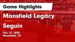 Mansfield Legacy  vs Seguin Game Highlights - Oct. 27, 2020