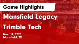 Mansfield Legacy  vs Trimble Tech  Game Highlights - Nov. 19, 2020
