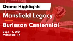 Mansfield Legacy  vs Burleson Centennial  Game Highlights - Sept. 14, 2021