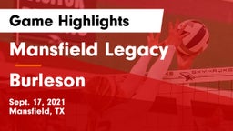 Mansfield Legacy  vs Burleson  Game Highlights - Sept. 17, 2021