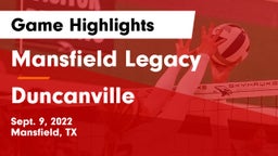 Mansfield Legacy  vs Duncanville  Game Highlights - Sept. 9, 2022
