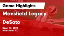 Mansfield Legacy  vs DeSoto  Game Highlights - Sept. 13, 2022