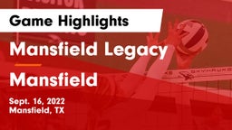 Mansfield Legacy  vs Mansfield Game Highlights - Sept. 16, 2022