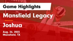 Mansfield Legacy  vs Joshua  Game Highlights - Aug. 26, 2023