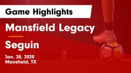 Mansfield Legacy  vs Seguin  Game Highlights - Jan. 28, 2020