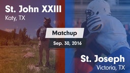 Matchup: Pope John XXIII vs. St. Joseph  2016