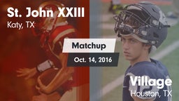 Matchup: Pope John XXIII vs. Village  2016