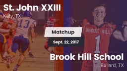 Matchup: Pope John XXIII vs. Brook Hill School 2017