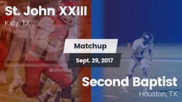 Matchup: Pope John XXIII vs. Second Baptist  2017