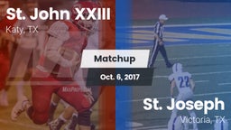 Matchup: Pope John XXIII vs. St. Joseph  2017