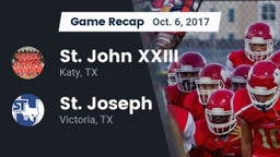 Recap: St. John XXIII  vs. St. Joseph  2017