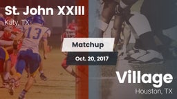 Matchup: Pope John XXIII vs. Village  2017
