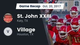 Recap: St. John XXIII  vs. Village  2017