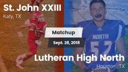 Matchup: Pope John XXIII vs. Lutheran High North  2018