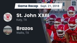 Recap: St. John XXIII  vs. Brazos  2018