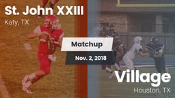 Matchup: Pope John XXIII vs. Village  2018