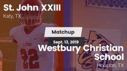 Matchup: Pope John XXIII vs. Westbury Christian School 2019