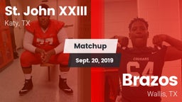 Matchup: Pope John XXIII vs. Brazos  2019