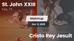 Matchup: Pope John XXIII vs. Cristo Rey Jesuit 2019