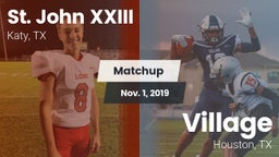 Matchup: Pope John XXIII vs. Village  2019