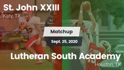 Matchup: Pope John XXIII vs. Lutheran South Academy 2020