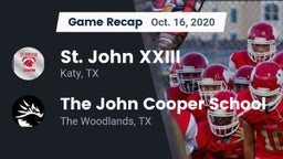 Recap: St. John XXIII  vs. The John Cooper School 2020