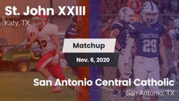 Matchup: Pope John XXIII vs. San Antonio Central Catholic  2020