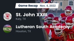 Recap: St. John XXIII  vs. Lutheran South Academy 2022