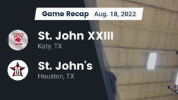 Recap: St. John XXIII  vs. St. John's  2022