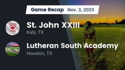 Recap: St. John XXIII  vs. Lutheran South Academy 2023