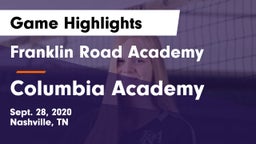 Franklin Road Academy vs Columbia Academy  Game Highlights - Sept. 28, 2020