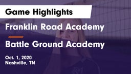 Franklin Road Academy vs Battle Ground Academy  Game Highlights - Oct. 1, 2020