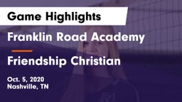 Franklin Road Academy vs Friendship Christian  Game Highlights - Oct. 5, 2020