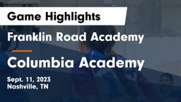 Franklin Road Academy vs Columbia Academy  Game Highlights - Sept. 11, 2023