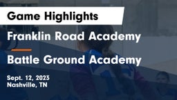 Franklin Road Academy vs Battle Ground Academy  Game Highlights - Sept. 12, 2023