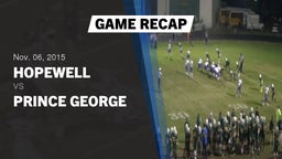 Recap: Hopewell  vs. Prince George  2015