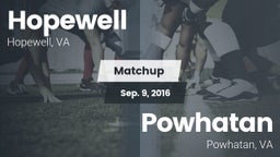 Matchup: Hopewell  vs. Powhatan  2016