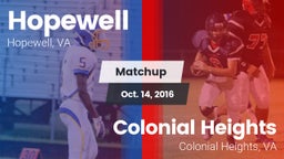 Matchup: Hopewell  vs. Colonial Heights  2016