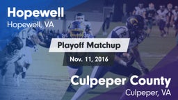 Matchup: Hopewell  vs. Culpeper County  2016