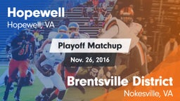 Matchup: Hopewell  vs. Brentsville District  2016