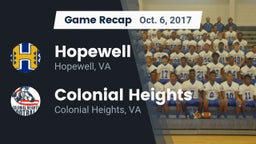 Recap: Hopewell  vs. Colonial Heights  2017