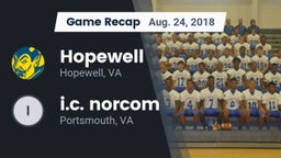 Recap: Hopewell  vs. i.c. norcom   2018