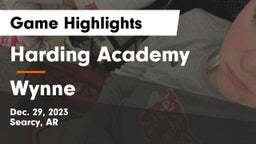 Harding Academy  vs Wynne  Game Highlights - Dec. 29, 2023