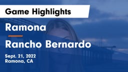 Ramona  vs Rancho Bernardo  Game Highlights - Sept. 21, 2022