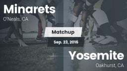 Matchup: minarets  vs. Yosemite  2016